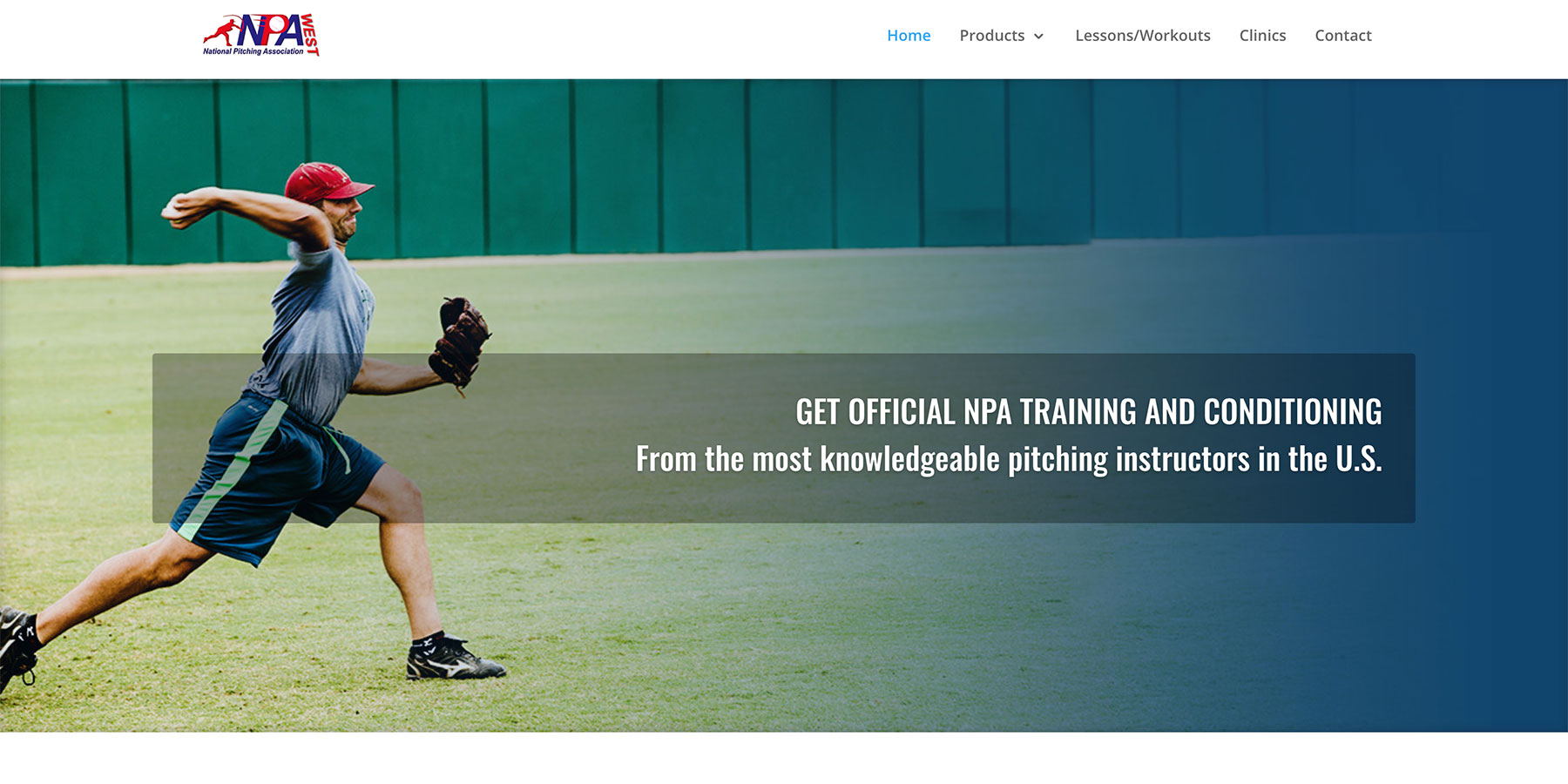 NPA West Home page header image screenshot