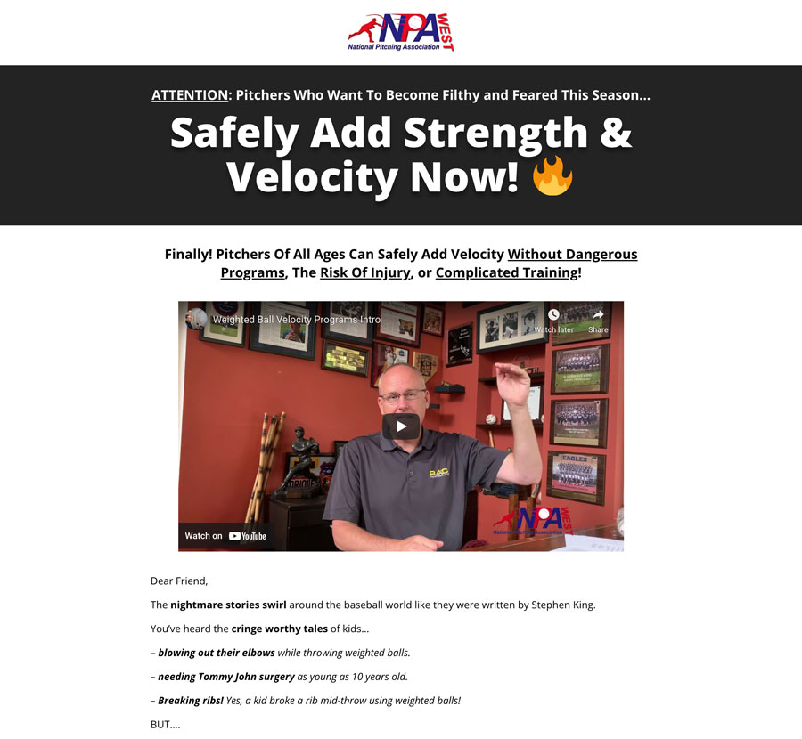 Sample sales page NPA West