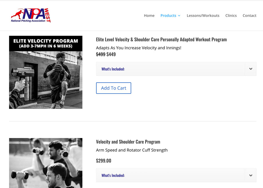 NPA West eCommerce example