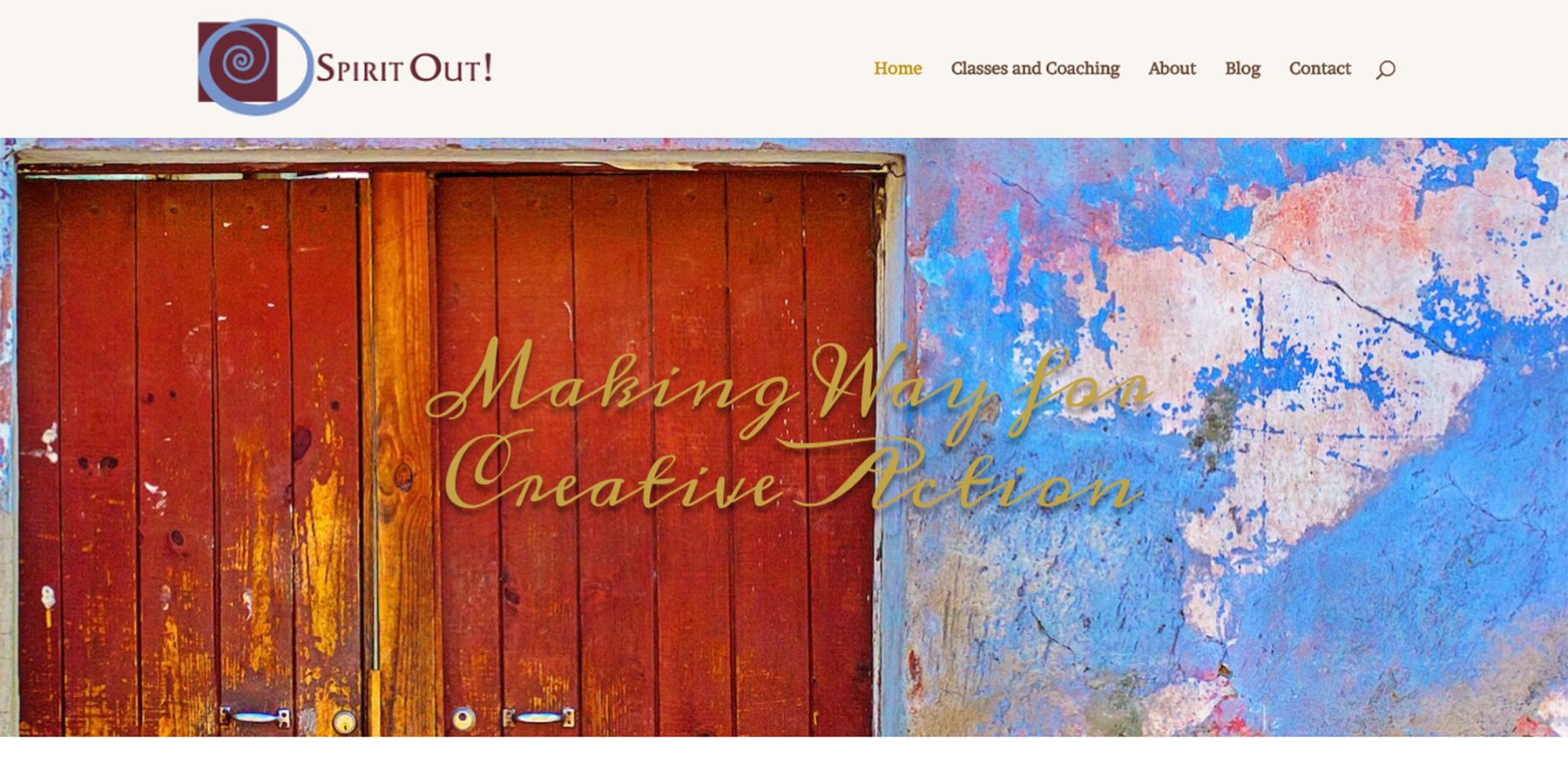 Spirit Out Home page hero image 